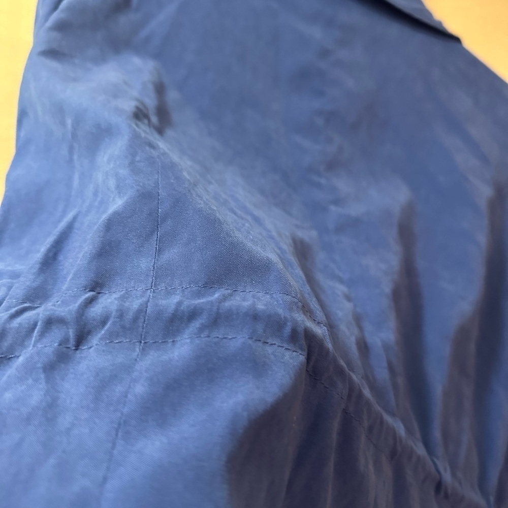 Christy & Co. Y2K Blue Waterfall Utility Jacket Open Front Drawstring Medium - Picture 8 of 8